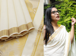 Kerala Kasavu Half Saree online shopping